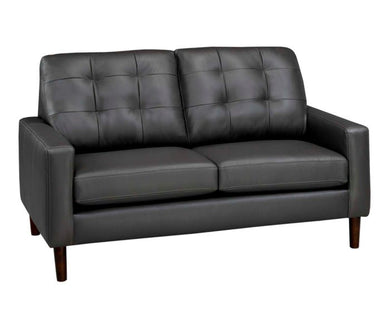 SBF Upholstery Caledon Collection Zurick Leather Loveseat Grey finish Free Delivery