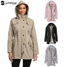 Women's Water-resistant Raincoat Outdoor Windbreaker - DeliverMyCart.com