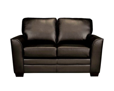 SBF Upholstery Pearson Collection Zurick Leather Loveseat Chocolate brown finish Free Delivery