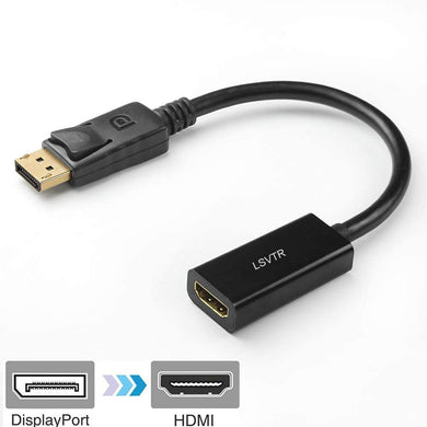 DisplayPort to HDMI Adapter, Display Port to HDMI Adapter Cable(Male to Female) for DisplayPort Enabled Desktops and Laptops to Connect to HDMI Displays Adapter