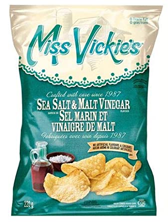 MISS VICKIE'S CHIP POTATO SEA SALT & MALT VINEGAR PACK OF 40X40 GRAMS