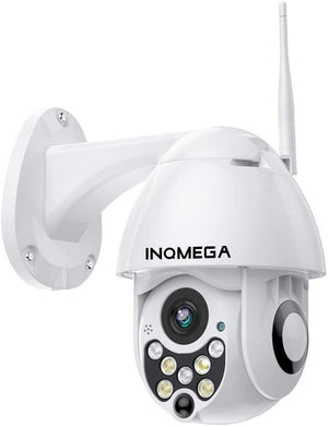 INQMEGA PTZ Camera Outdoor,1080P WiFi Security IP Camera,2.4G Pan Tilt Dome Camera,Motion Alerts,50ft Night Vision,Waterproof IP66,Surveillance IP Camera with Two Way Audio,Support Max 128GB SD Card