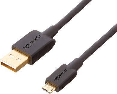AmazonBasics USB 2.0 A-Male to Micro B Charger Cable, 3 feet, Black