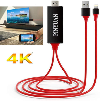Compatible with iPhone iPad to HDMI Adapter Cable, 1080P Digital AV HDMI Adaptor Connector Cord for iPhone Xs Max XR X 8 7 6 Plus iPad Pro Air Mini iPod - Plug and Play