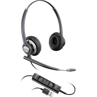 Poly Plantronics EncorePro HW725 Corded USB, Over-the-head, Binuaral, Noise-Canceling Headset