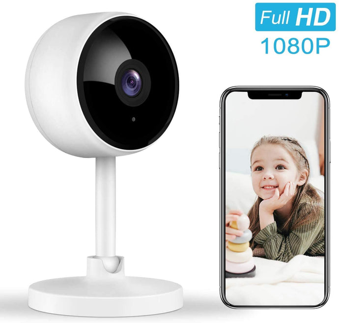Indoor Security Camera, Littlelf 1080P Home Wifi Wireless Camera with 2-Way Audio Night Vision Motion Detection for Pet/Elder/Baby Monitor, Cloud Storage and MicroSD Support (Not Included)