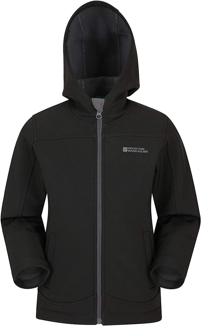 Mountain Warehouse Exodus Kids Softshell Jacket With Hood - Girls Boys Coat