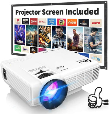 DR. J projector (latest updated), 2400 LUX Mini projector with 176