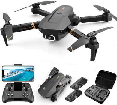 4DRC V4 Drone with 1080p HD Camera for Adults and Kids, Foldable Quadcopter with Wide Angle WiFi FPV Live Video, Trajectory Flight, App Control,Optical Flow, Altitude Hold and 2 Modular Batteries