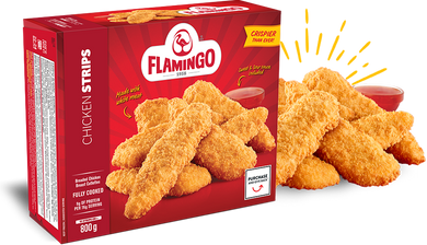 FLAMNGO CHICKEN BREAST STRIP COOKED PACK OF 2X2 KG