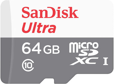 Sandisk Ultra SDSQUNS-064G-GN3MN 64GB 80MB/s UHS-I Class 10 microSDXC Card