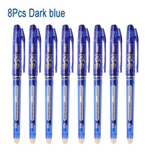 8Pcs/Set Erasable Gel Pen 0.7mm 0.5mm Bullet Tip Blue Black Red Ink Refill Rods 8 Color Writing Drawing Painting Washable Handle