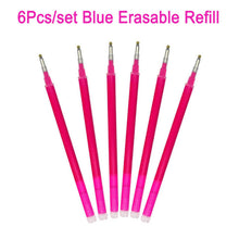 8Pcs/Set Erasable Gel Pen 0.7mm 0.5mm Bullet Tip Blue Black Red Ink Refill Rods 8 Color Writing Drawing Painting Washable Handle