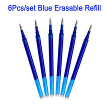 8Pcs/Set Erasable Gel Pen 0.7mm 0.5mm Bullet Tip Blue Black Red Ink Refill Rods 8 Color Writing Drawing Painting Washable Handle