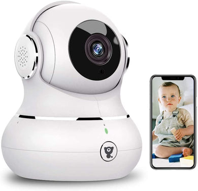 Indoor Security Camera, Littlelf 1080P Baby Pet Wireless WiFi IP Camera for Dog/Elder Monitor with Motion Detection & Tracking, 2-Way Audio, Night Vision and Cloud Storage (White)