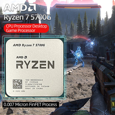 AMD New Ryzen 7 5700G R7 5700G CPU New Desktop Gamer Office Processor 3.8GHz Eight-Core 16-Thread 65W Processor Socket AM4