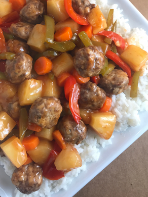 Sweet & Sour Meatballs  Fried Rice & Stir Fry Veg 100% Kosher Pack Of 10 Frozen Meals