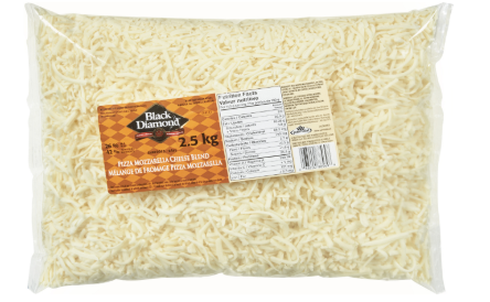 BLACK DIAMOND PIZZA CHEESE BLEND SHREDDED MOZZARELLA PACK OF 2 (5 KG)