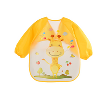 Baby Bibs New Cute Children Baby Stuff Toddler Waterproof Long Sleeve Art Smock Feeding Bib Apron for Kids 0-6 Years