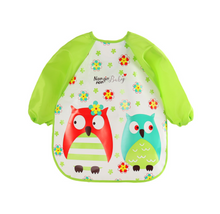 Baby Bibs New Cute Children Baby Stuff Toddler Waterproof Long Sleeve Art Smock Feeding Bib Apron for Kids 0-6 Years