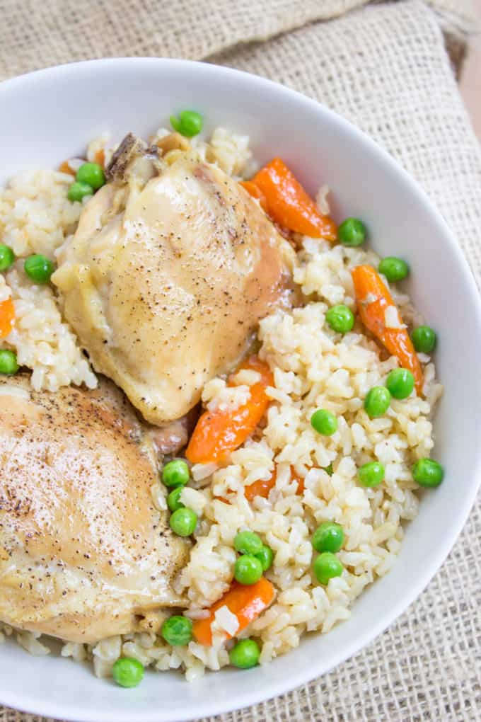 Broiled Chicken with Rice and Green Peas PACK OF 10 Frozen MEALS