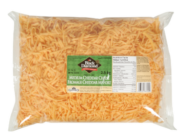 BLACK DIAMOND CHEESE CHEDDAR SHREDDED MEDIUM PACK OF 2 (5 KG)