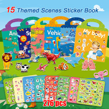 Children&#39;s Reusable Stickers Books Kawaii Stationery Stickers for Kids Early Education Cartoon Cute Stickers for Children Gift