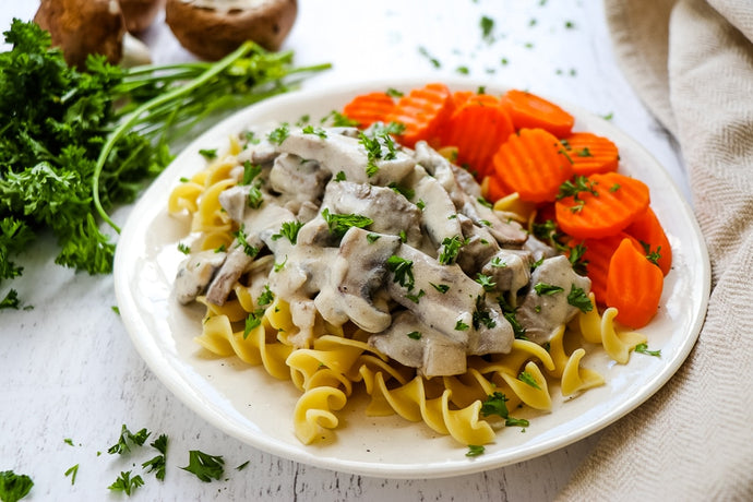 Beef Stroganoff  Penne noodles Sliced Carrot 100% Kosher Pack Of 10 Frozen Meals