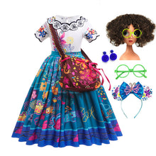 DISNEY Encanto Mirabel Isabel Madrigal Costume for Girls Halloween Toddler Frozen Princess Elsa Gown Kid Carnival Rapunzel Dress