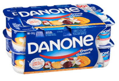 DANONE CREAMY YOGURT ASSORTED (BOX OF 48 X 100 GRAMS)