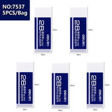 Deli 5pcs/ School Supplies Pencil Eraser Gifts School Office Correction Supplies Erasers Rubber for Kids Clear Eraser Set 2B 4B