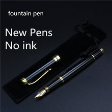 Golden text custom engraved Fountain Pen Office school commemorate gift full metal pen Student writing stationery