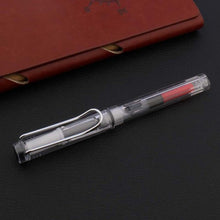 High Quality Piston Fountain Pen Transparent White bullet Needle 0.38mm 0.5mm Stationery Office School Supplies