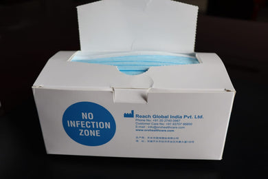 Disposable Face Masks Pack of 50