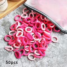 Kid Small Hair Bands Baby Girl Children Headbands Colorful Elastic Hair Tie Nylon Scrunchie Hair Rope 50/100pcs Hair Accessories