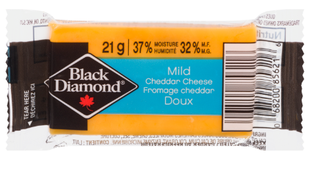 BLACK DIAMOND CHEESE CHEDDAR MILD INDIVIDUALS PACK OF 100 (2.1KG)