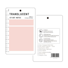 MOHAMM 50/100 Sheets Transparent Waterproof Sticky Note Pads for Students School Office Supplies Stationery