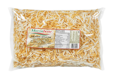 MOZZABENE CHEESE MOZZARELLA CHEDDAR SHREDDED PACK OF 4 (9KG)