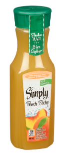 JUICE DRINK SIMPLY PEACH INDIVIDUALS 340MLX12