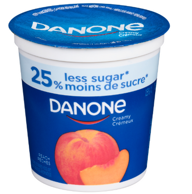 DANONE YOGURT PEACH CREAMY (PACK OF 12 X 175 GRAMS)