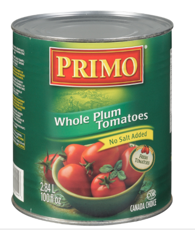 PRIMO TOMATO WHOLE PLUM (6x2.84L) 21KG