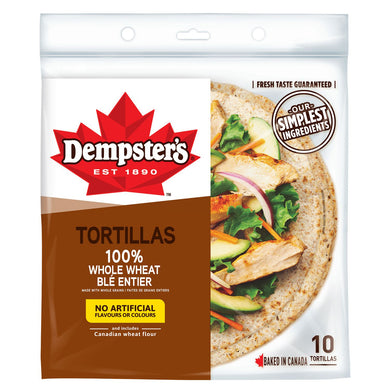 Dempster’s Tortillas 10in whole wheat