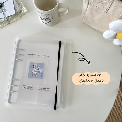 SKYSONIC A5 Binder Storage Collect Book Korea Idol Photo Organizer Journal Diary Agenda Planner Bullet Cover School Stationery