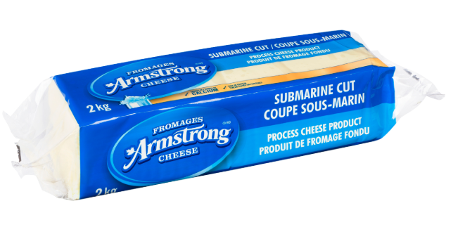 ARMSTRONG CHEESE SUB SLICES PROCESSED 4KG (PACK OF 2 X 2 KG)