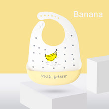 Silicone Babi Bib Waterproof Saliva Dripping Banana Bibs Cartoon Newborn Feeding Soft Edible Aprons Baby Adjustable Burp Scarf