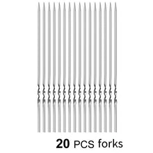 Stainless Steel Barbecue Skewer Storage Tube Reusable Grill Sticks Flat BBQ Fork BBQ Utensil Kitchen Outdoor Camping Accessories