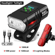 T6 LED Bicycle Light Front 1500Lumen USB Rechargeable Lantern MTB Road Mountain Bike Lamp Cycling Flashlight Bicycle Accessories