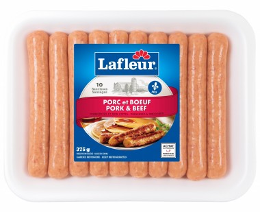 LEFLEUR   SAUSAGE PORK & BEEF PACK OF 1X5 KG