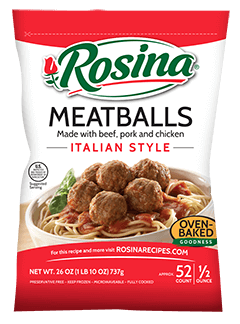 ROSINA  MEATBALL ITALIAN COOKED 1 OZ PACK OF 1(10 LB)