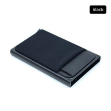 YUECIMIE Slim Aluminum Wallet With Elasticity Back Pouch ID Credit Card Holder Mini RFID Wallet Automatic Pop up Bank Card Case